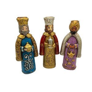 Norcrest Magi Wisemen Vtg Candleholders Christmas Nativity Figurines, Set of 3